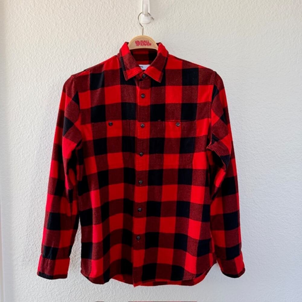 Sonoma Buffalo Check Flannel Shirt Red Black 100% Cotton Men's Medium‎